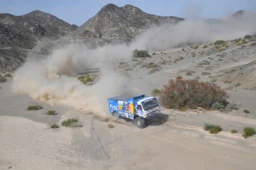 Russia Anton Shibalov wins the truck category in the Silk Way rally