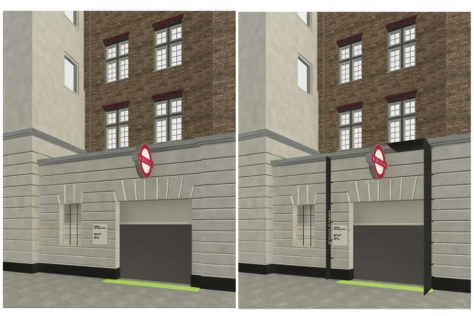 Existing (left) and proposed perspective view (right) (planningsearch.rbkc.gov.uk)