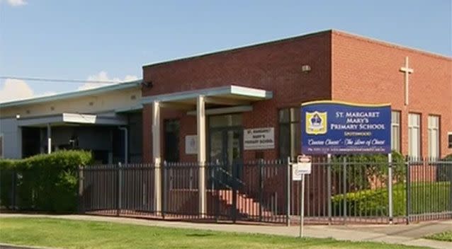 The boy’s mother dropped the boy and his siblings off at the school gates, but he snuck back into the car and hid. Picture: 7 News
