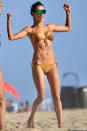 <p>Alessandra Ambrosio had a fun beach day with friends in Santa Monica, California.</p>