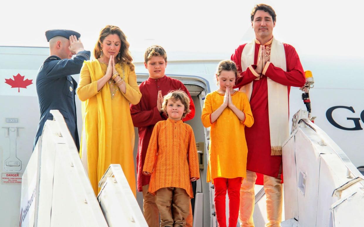 Justin Trudeau was not afforded the same warm welcome normally saved for world leaders when he landed in New Delhi - AFP