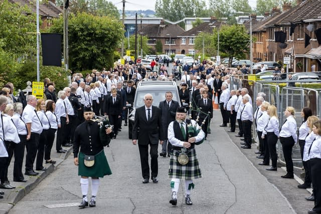 The funeral procession of senior Irish Republican and former leading IRA figure Bobby Storey