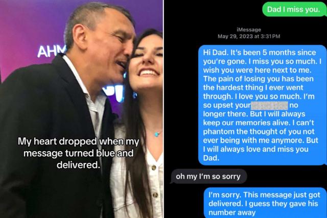 Woman Devastated After She Sends Text to Father Who Died Months  