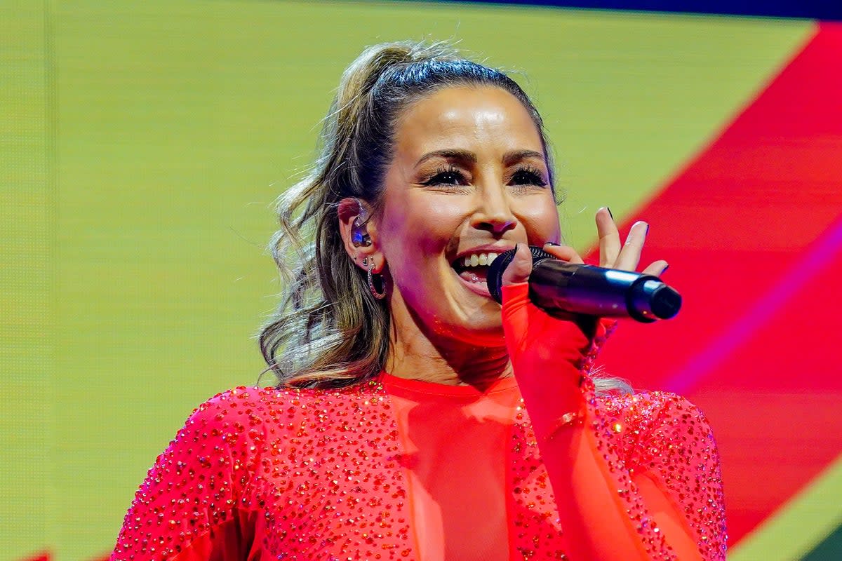 Rachel Stevens on stage at the AO Arena in Manchester (Peter Byrne/PA) (PA Wire)
