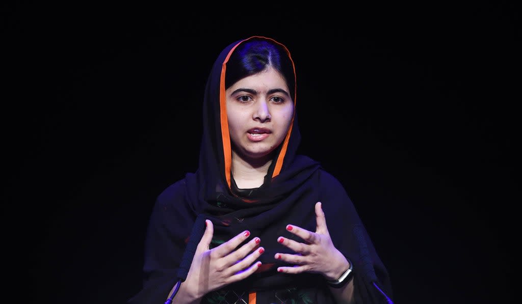 Malala Yousafzai spoke at the event by video link (Joe Giddens/PA) (PA Archive)