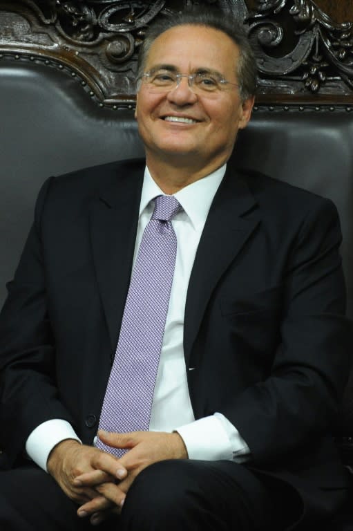The Senate President Renan Calheiros in Brasilia, on April 18, 2016