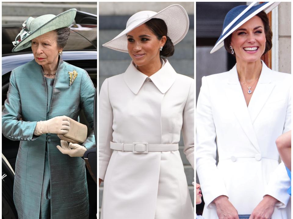 Anne, Princess Royal, the Duchess of Sussex and the Duchess of Cambridge (Getty)