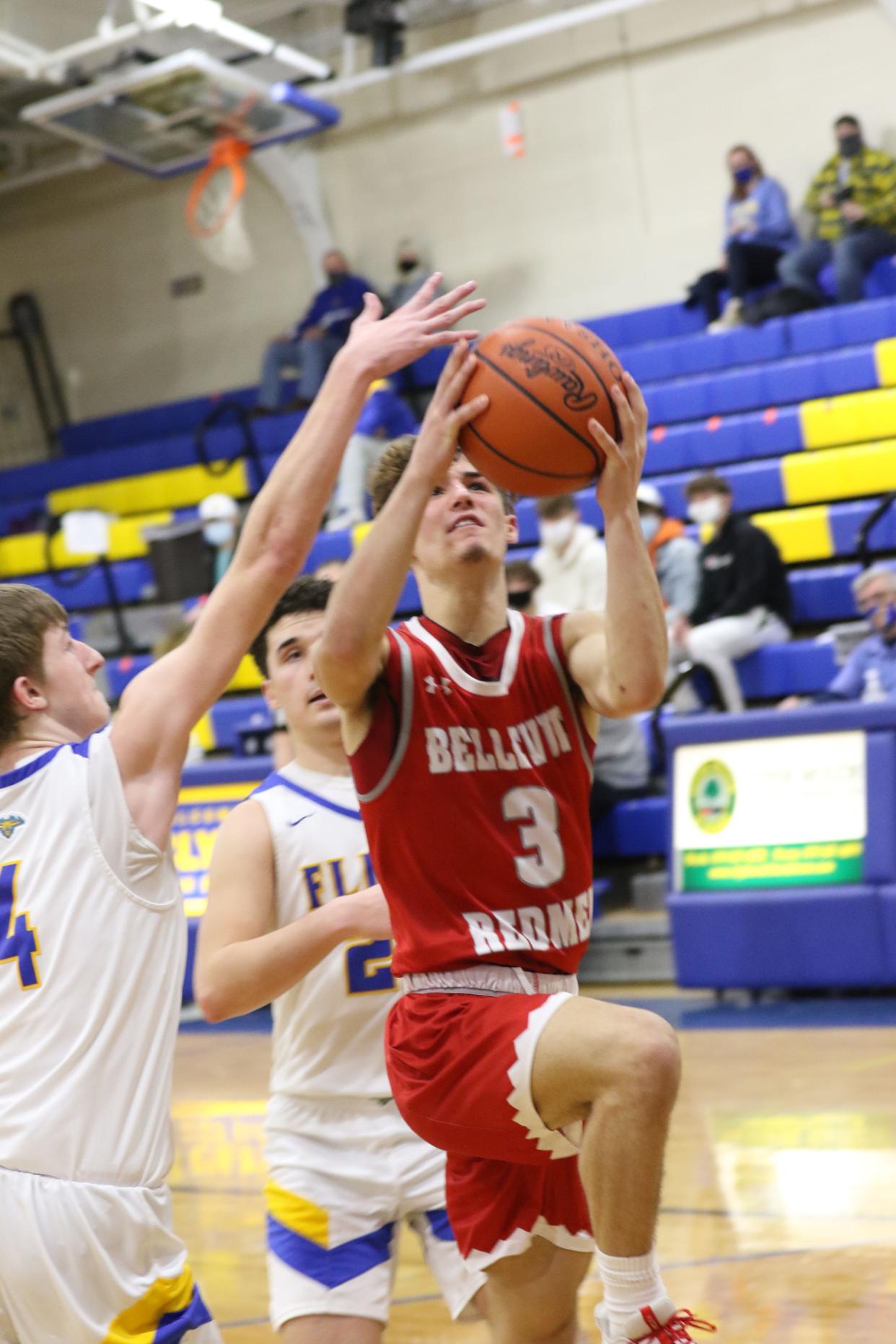 Bellevue's Tyler Ray looks to score.