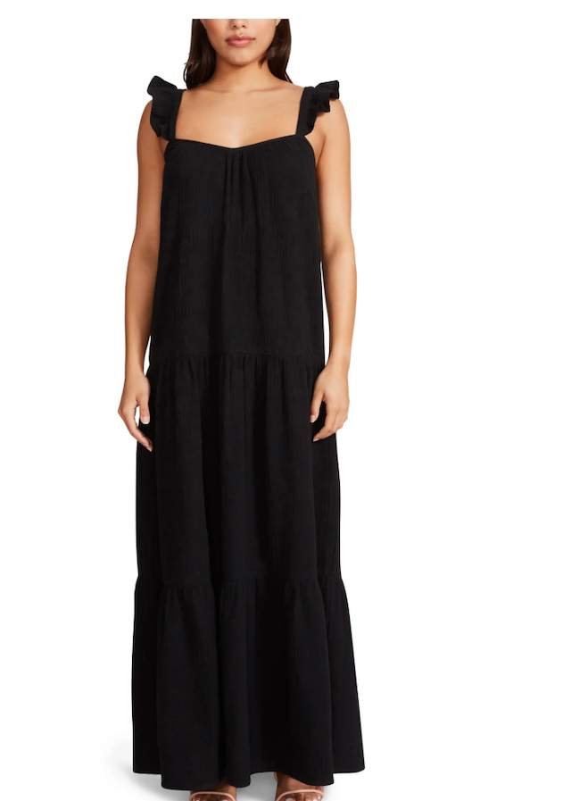 BB Dakota by Steve Madden Ella Flutter Strap Cotton Maxi Dress