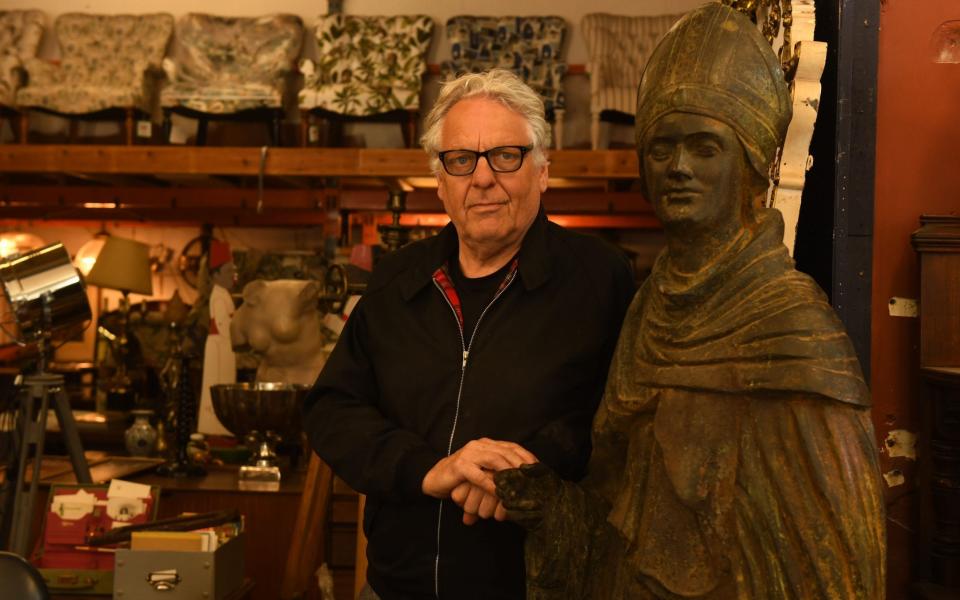 Nigel wareham with statue