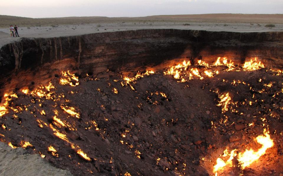 The president of authoritarian Turkmenistan gave orders to extinguish a flaming natural gas crater - AFP