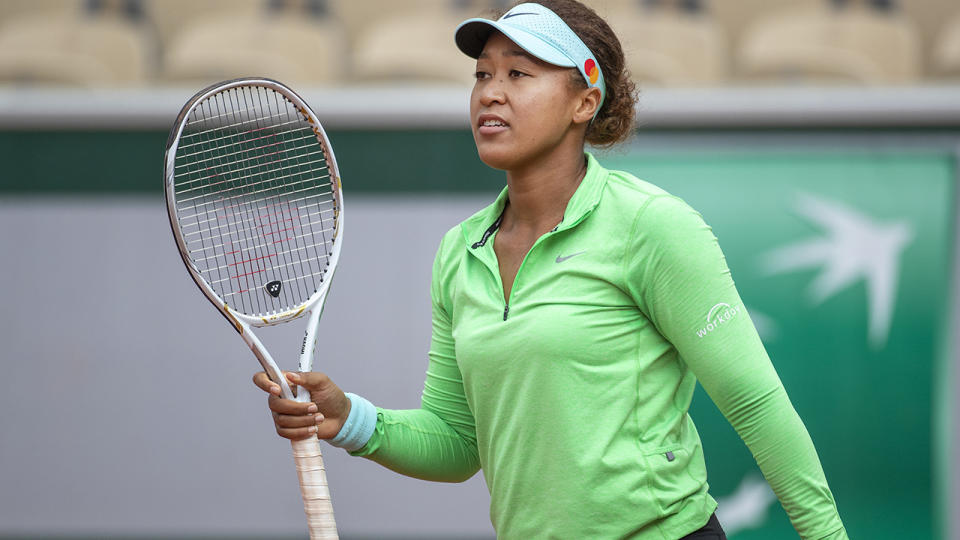 Naomi Osaka last week announced she would not be doing any media interviews throughout the French Open. (Photo by Tim Clayton/Corbis via Getty Images)