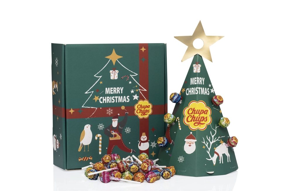 Chupa Chups X-Mas Tree 2021 - Tannenbaum mit Lutschern zum befüllen für 10,99 statt 12,99 Euro (-16%) (Bild: Amazon)