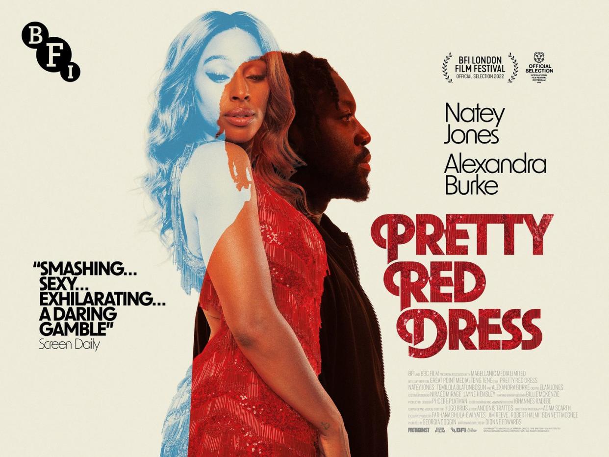 pretty red dress poster