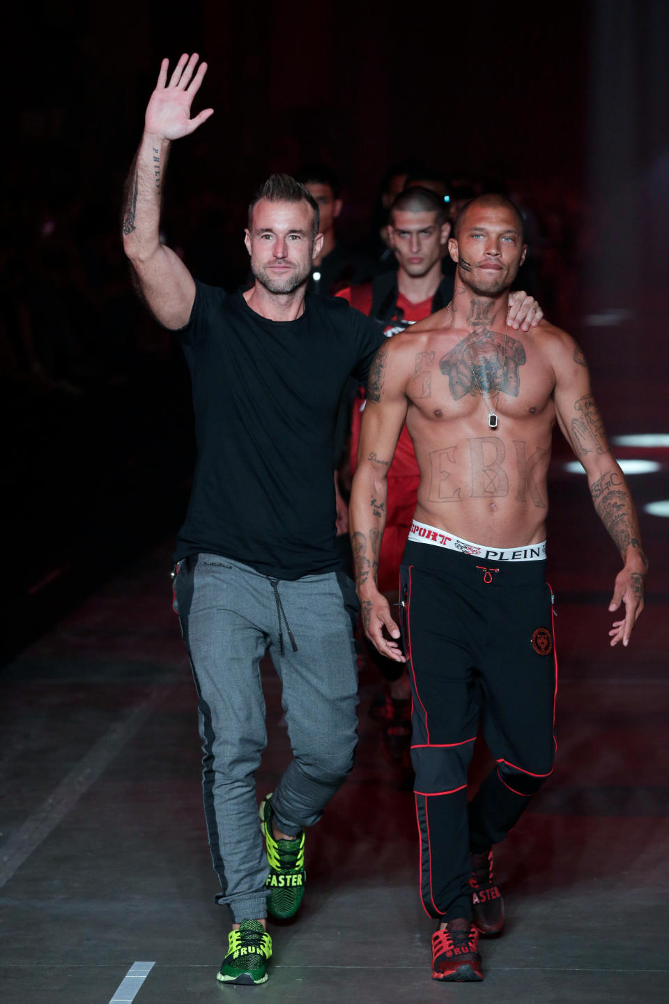 Model Jeremy Meeks, who went viral a few years ago after his handsome mugshot appeared on Facebook, took the Milan runways by storm this past weekend.