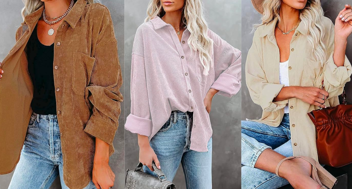 This  shirt jacket is perfect for fall — and it's only $40