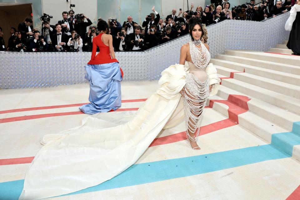 Kim Kardashian looked sensational at the annual star-studded event in New York (Getty Images)