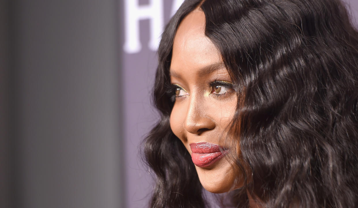 Naomi Campbell is taking germ prevention seriously during coronavirus fears. (Getty Images)