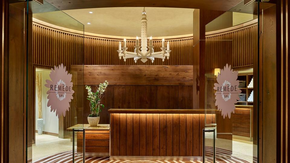 Spa entrance at St. Regis Aspen