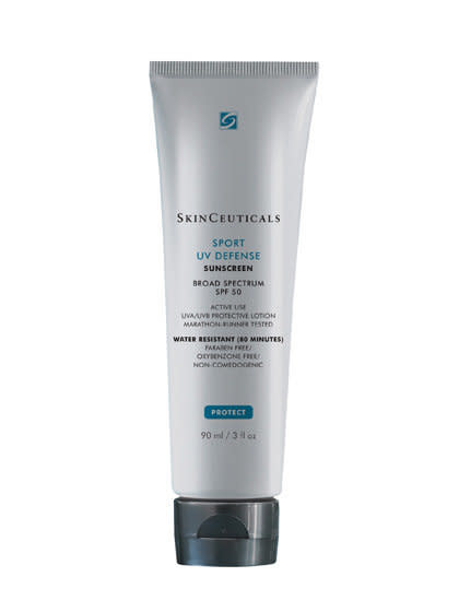 Athletes will appreciate this water-and-rub resistant sunscreen that offers a broad spectrum of protection when you're working up a sweat. $40, <a href="http://www.skinceuticals.com/_us/_en/category/sport-uv-defense-spf-50.htm" target="_blank">skinceuticals.com</a>