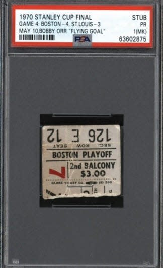 Sports business journalist Darren Rovell has become an ardent collector of historical tickets, including this 1970 Stanley Cup Final ticket between Boston and St. Louis.