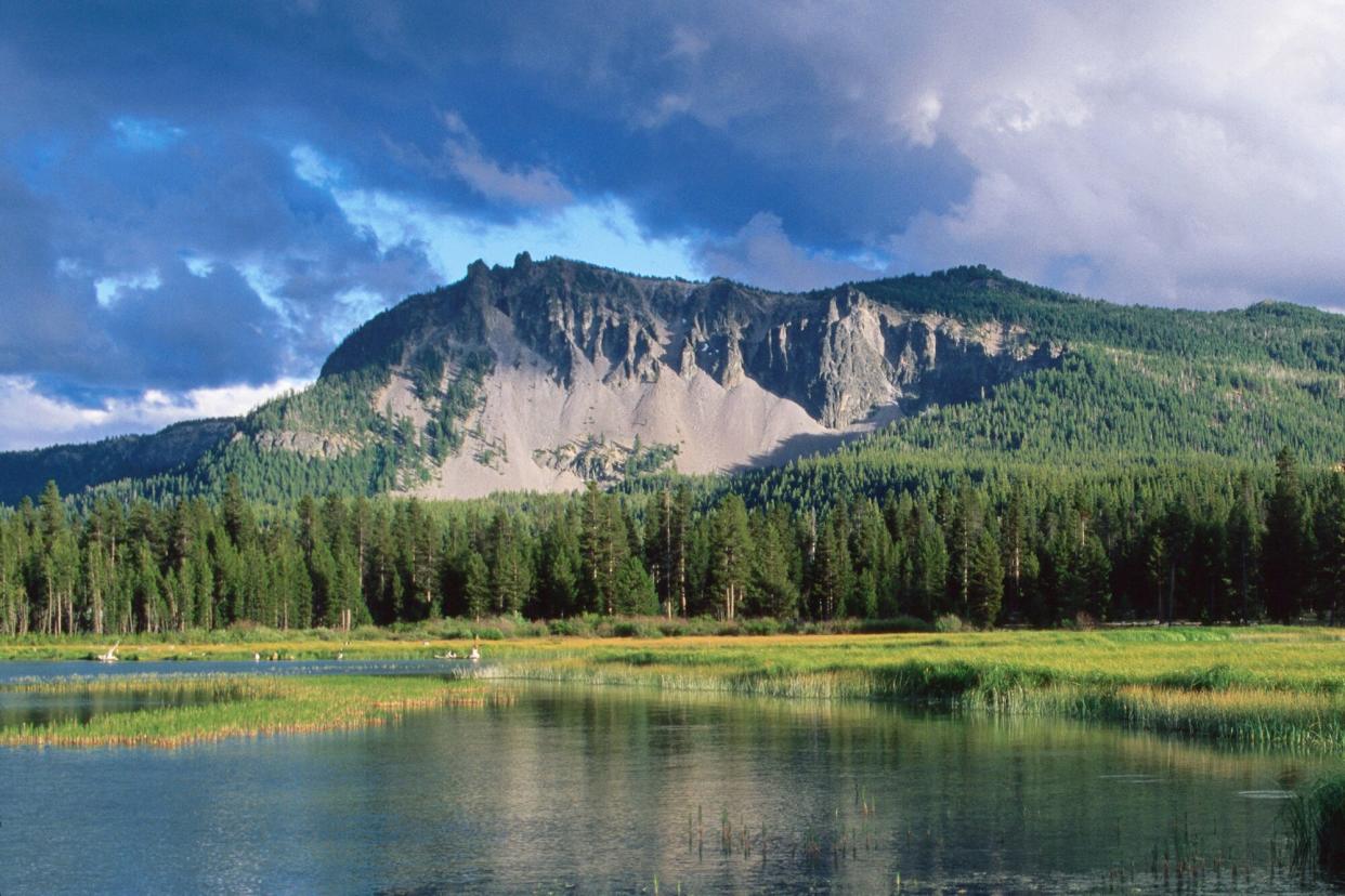 Paulina Lake with Paulina Peak.