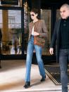 <p>The supermodel wore Celine for her off-duty look.</p>