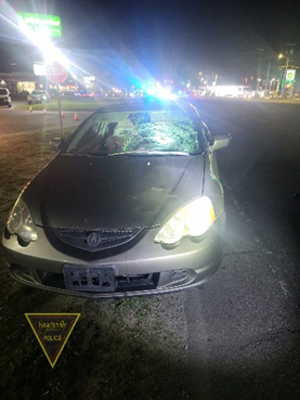 Police released a photograph late Monday of a silver Acura they say struck and killed a pedestrian on Eastern Boulevard about 7 p.m., Feb. 26, 2024.