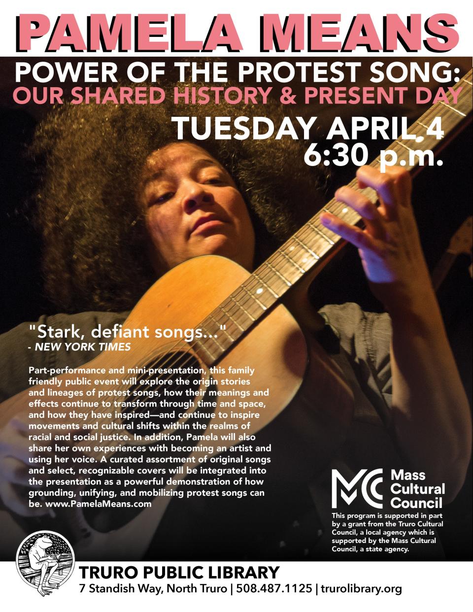 Power of the Protest Song will be featured at Truro Library.