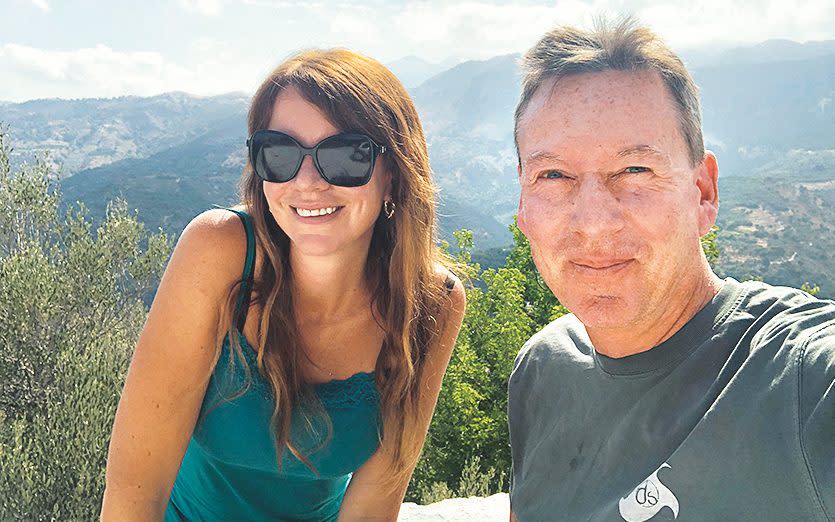 Gardner with his partner Lizzie Rizzini in Crete in 2020 - Courtesy of Frank Gardner