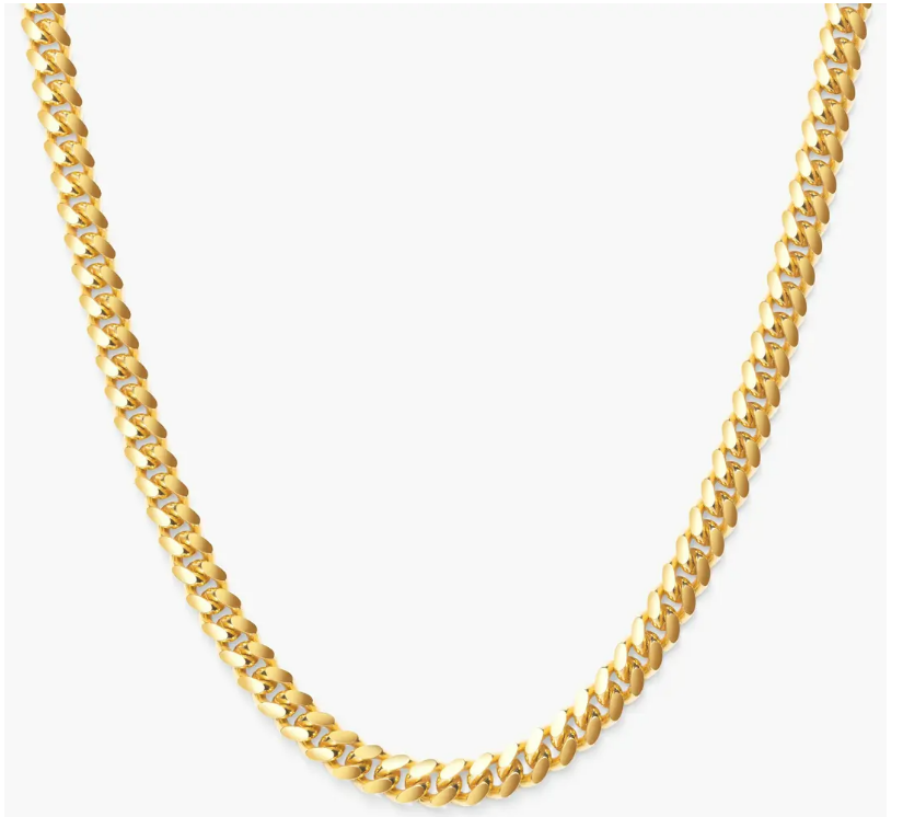 close up view of jaxxon gold chain necklace for men