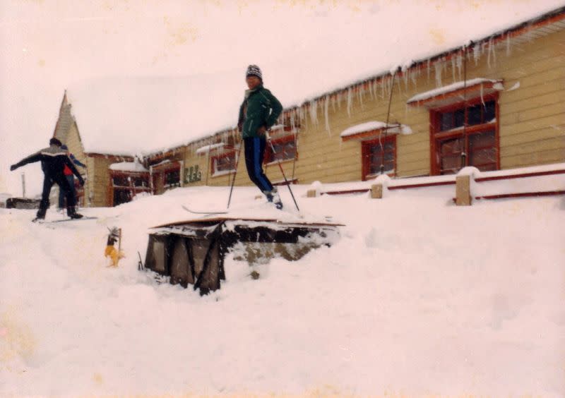 ▲1983年合歡山雪景，滑雪山莊是追雪族重要據點。滑雪協會吳永義提供