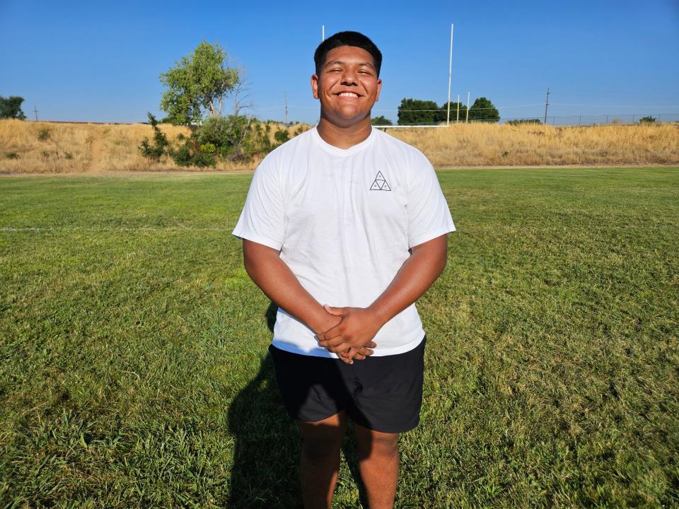 Red Bluff freshman offensive lineman Adan Rodriguez is expected to start as a left guard in 2023.