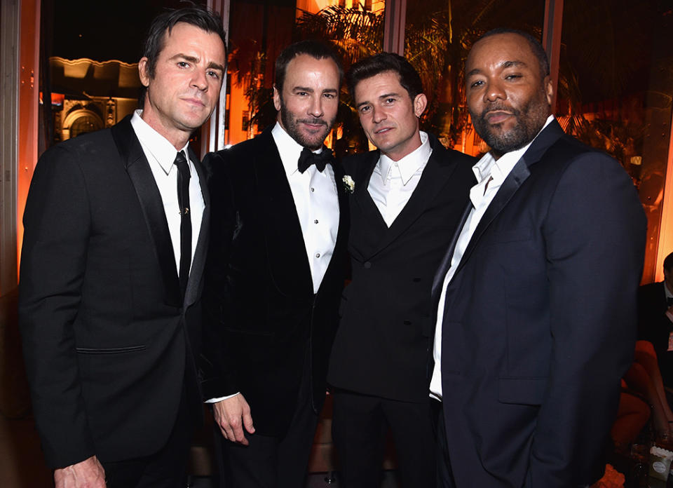 Justin Theroux, Tom Ford, Orlando Bloom, and Lee Daniels