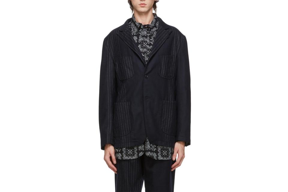 Engineered Garments wool striped NB jacket (was $600, 26% off)