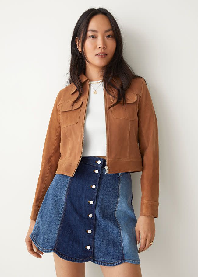 Cropped Leather Jacket