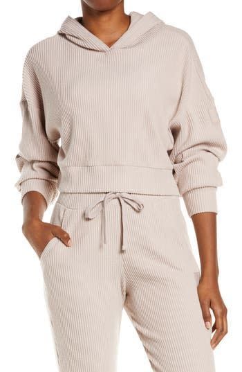 1) Muse Ribbed Crop Hoodie