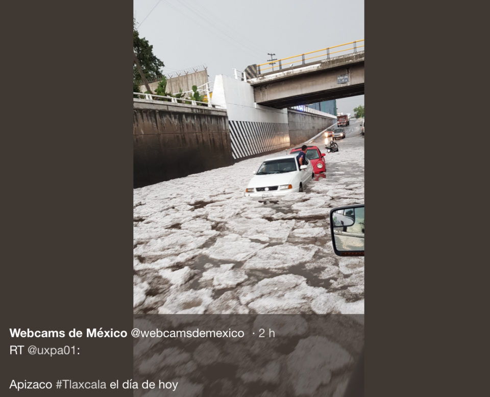 FOTOS | Granizo sorprende a la CDMX y Tlaxcala