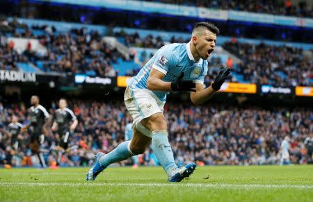 Football - Manchester City v Leicester City - Barclays Premier League - Etihad Stadium - 6/2/16 Manchester City's Sergio Aguero looks dejected after a missed chance Reuters / Andrew Yates Livepic