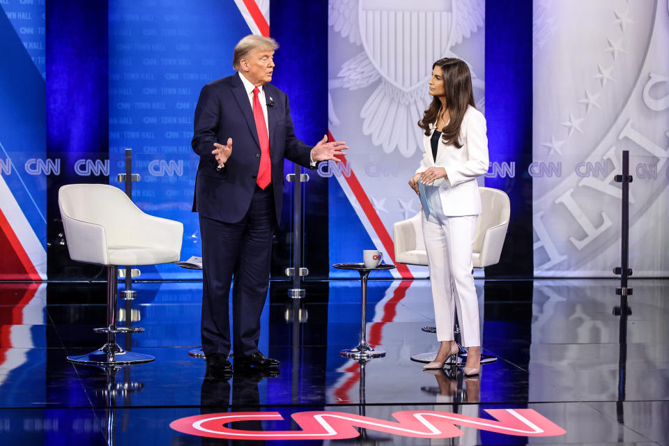 Republican Presidential Town Hall with former President Donald Trump moderated by Kaitlan Collins on May 10, 2023. (CNN)