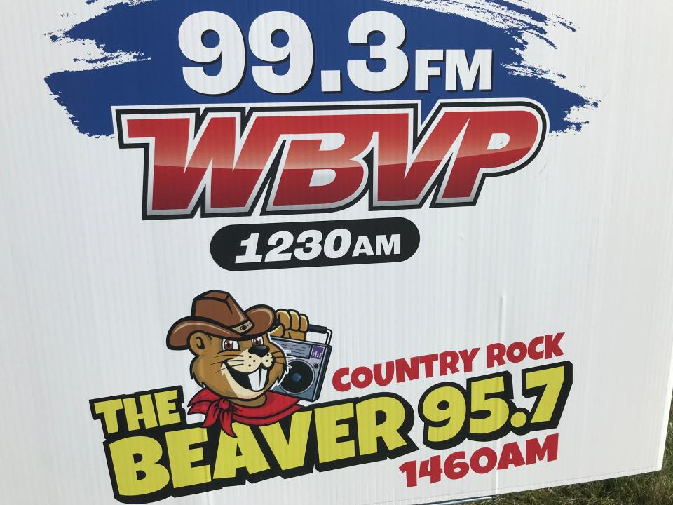 A sign for Beaver County's new radio station.