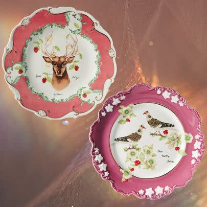 A hand-painted Lou Rota dessert plate (30% off list price)