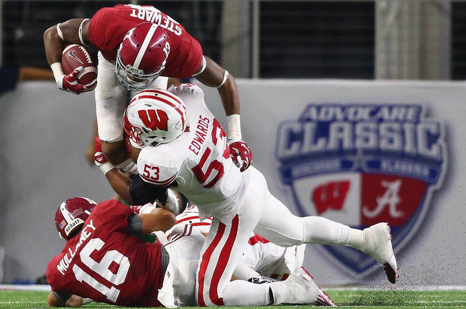 Wisconsin LB T.J. Edwards had 84 tackles in 2015 (Getty Images). 