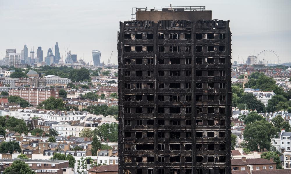 The remains of Grenfell Tower