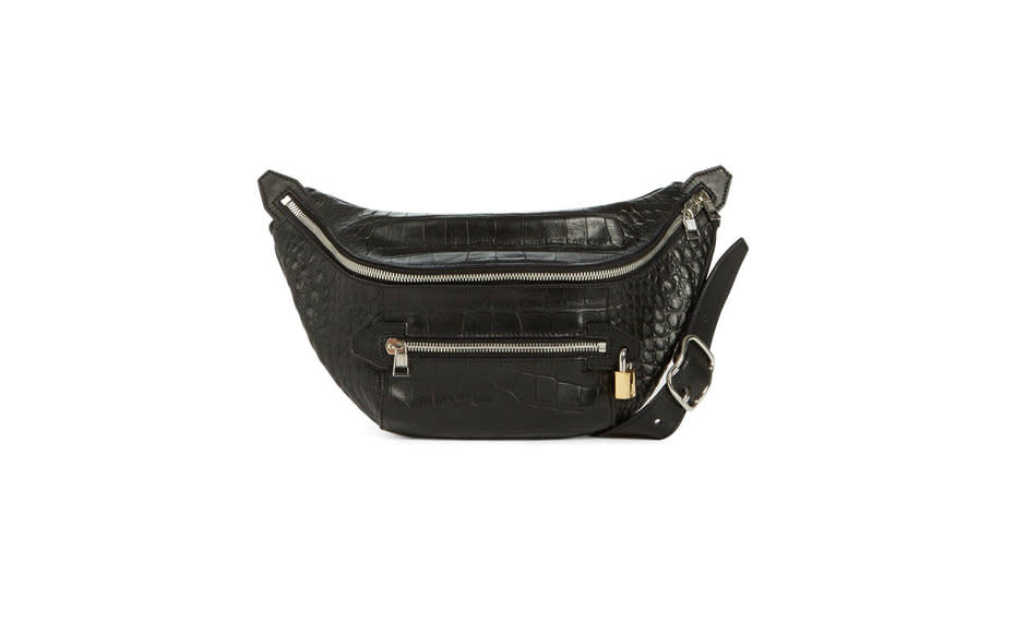 Alexander Wang Croc Embossed Leather Fanny Pack