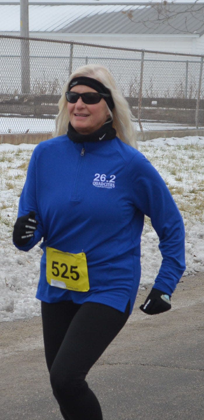 Kewanee's Sheri Matuszyk keeps her pace during last weekend's run.