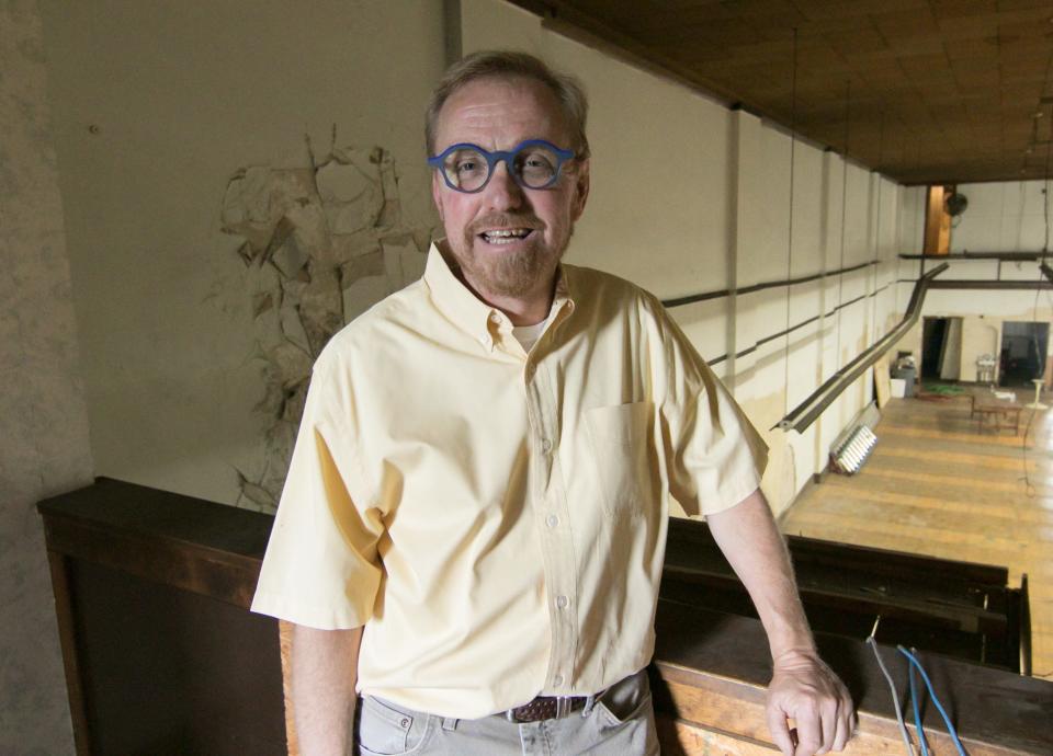 Jeff Doyle, on the balcony of what was once the office area of Howell Auto Parts, in July 2019.