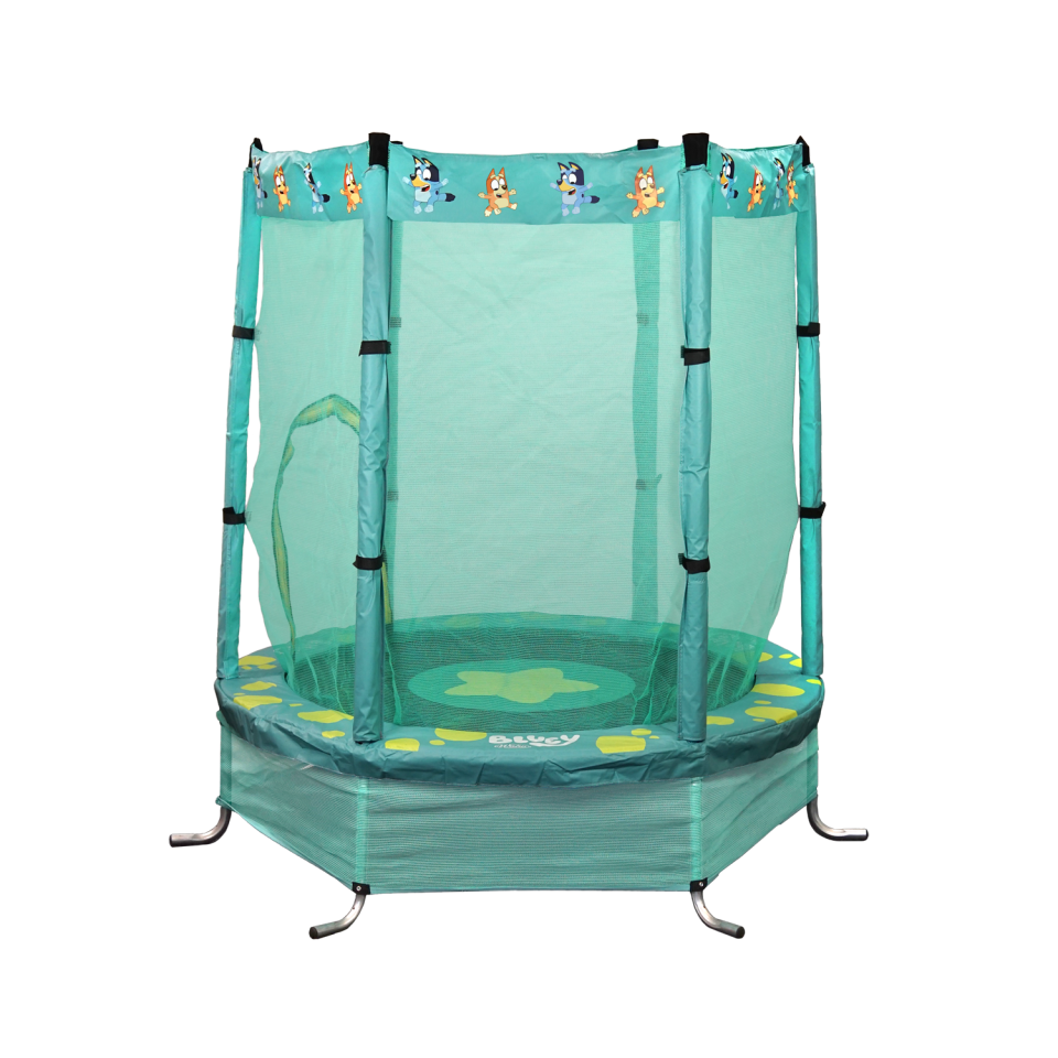 Product shot of Big W's Bluey trampoline for children