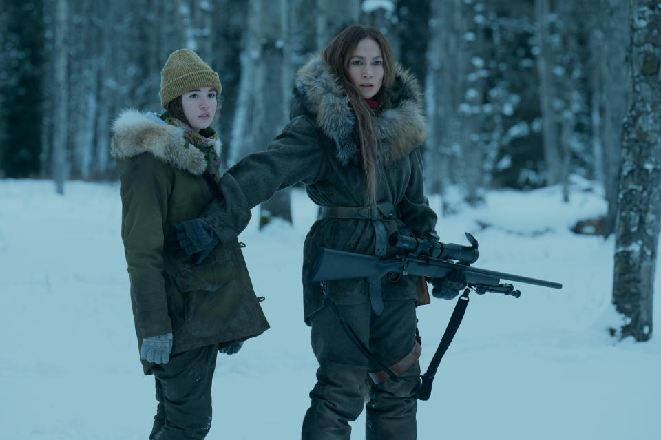 Lucy Paez as Zoe and Jennifer Lopez as The Mother in The Mother<span class="copyright">Eric Milner—Netflix</span>
