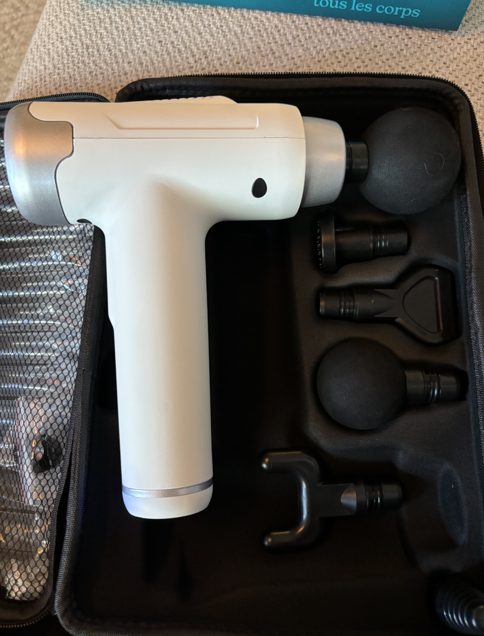 white HoMedics Therapist Select Elite Percussion Massage Gun on sale for black friday